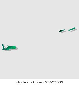 Map-CaymanIslands Map Each city combines polygon pattern emerald green eps vector illustration 10