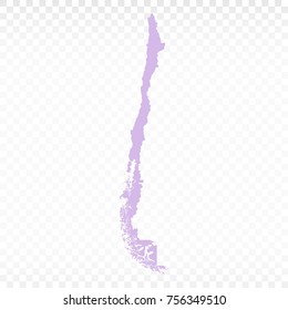 Map-Chile map. Each city combines together eps Vector Illustration 10.