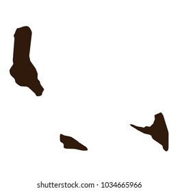 map-comoros country on white background.