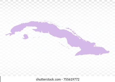 Map-Cuba map. Each city combines together eps Vector Illustration 10.