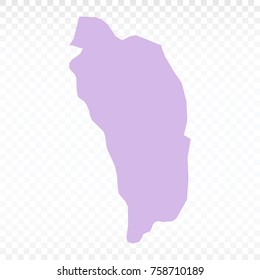 Map-Dominica map. Each city combines together eps Vector Illustration 10.