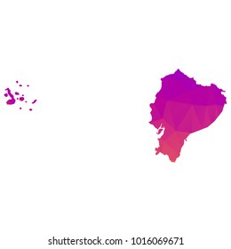 Map-Ecuador map. Each city combines together eps Vector Illustration 10.