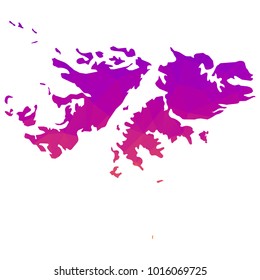 Map-FalklandIslands map. Each city combines together eps Vector Illustration 10.