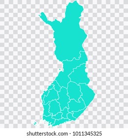 Map-Finland map. Each city and border has separately. Vector illustration eps 10.