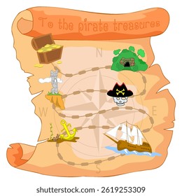 map-game on the ancient scroll how to get on a sailboat to the dungeon to the pirate treasures
