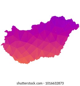 Map-Hungary map. Each city combines together eps Vector Illustration 10