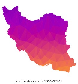 Map-Iran map. Each city combines together eps Vector Illustration 10