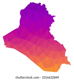 Map-Iraq map. Each city combines together eps Vector Illustration 10
