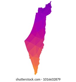 Map-Israel map. Each city combines together eps Vector Illustration 10