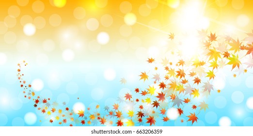Maple autumn landscape background