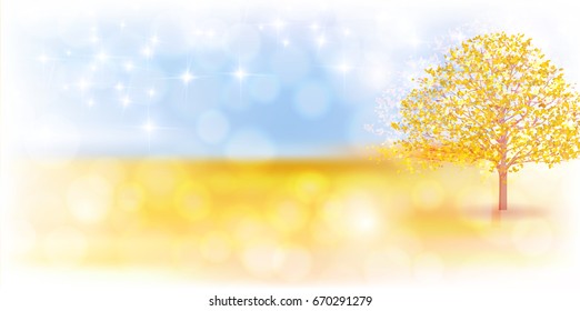 Maple autumn landscape background