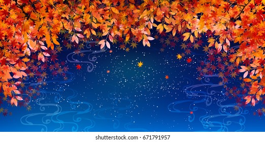 Maple autumn landscape background