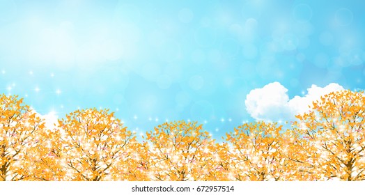 Maple autumn landscape background