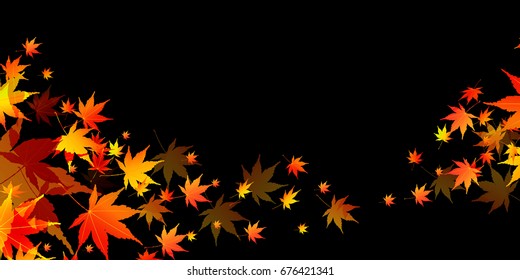 Maple autumn landscape background