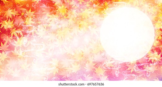 Maple autumn landscape background