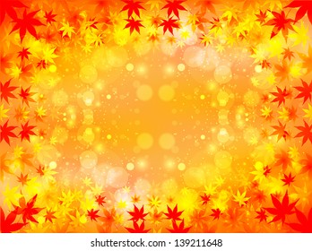 Maple autumn leaves background