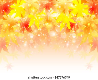 Maple autumn leaves background