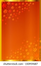 Maple autumn leaves background