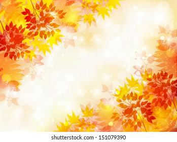 Maple autumn leaves background