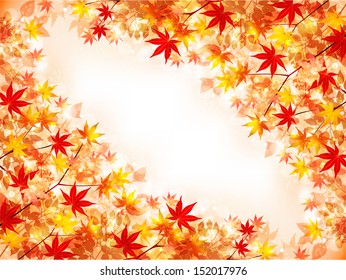 Maple autumn leaves background