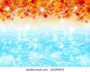 Maple autumn leaves background