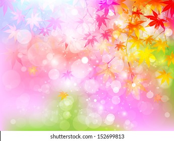 Maple autumn leaves background