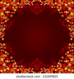 Maple autumn leaves background