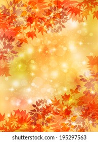 Maple autumn leaves background