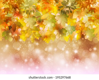 Maple autumn leaves background