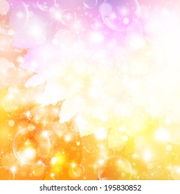  Maple autumn leaves background