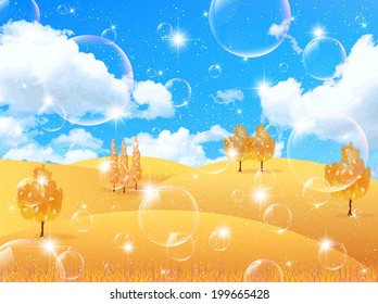 Maple autumn leaves background