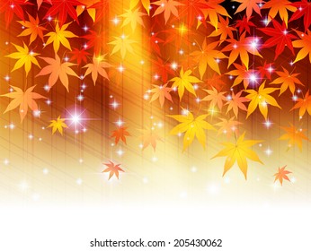  Maple autumn leaves background