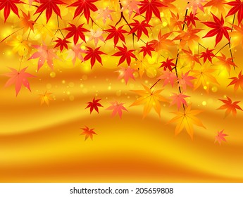 Maple autumn leaves background