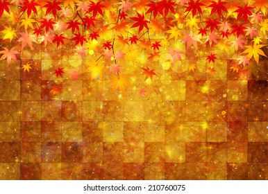  Maple autumn leaves background