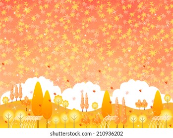 Maple autumn leaves background