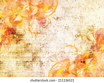 Maple autumn leaves background