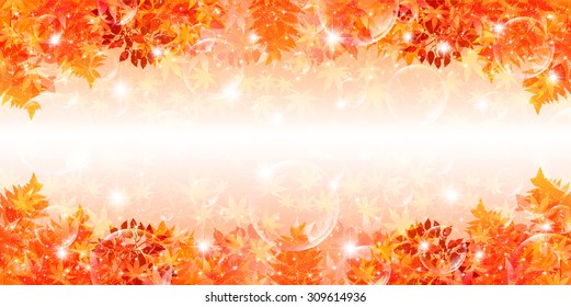 Maple autumn leaves background