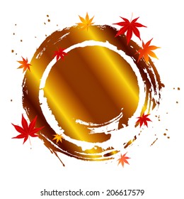 Maple autumn leaves frame