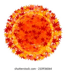 Maple autumn leaves frame