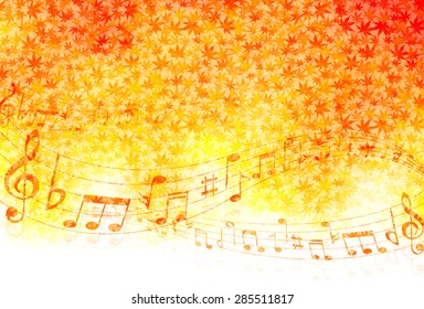Maple autumn leaves note