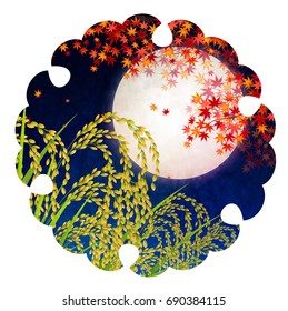 Maple autumn moon icon