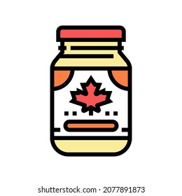 maple butter bottle color icon vector. maple butter bottle sign. isolated symbol illustration