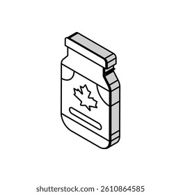 maple butter bottle isometric icon vector. maple butter bottle sign. isolated symbol illustration