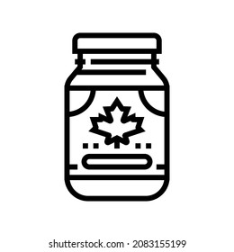 maple butter bottle line icon vector. maple butter bottle sign. isolated contour symbol black illustration