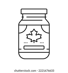 maple butter bottle line icon vector. maple butter bottle sign. isolated contour symbol black illustration