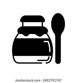 Icono De Glifo De Mantequilla De Arce, Ilustración vectorial