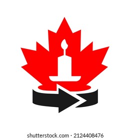 Logo-Design für Ahornkerzen Canadian Celebration Logo-Vektorgrafik