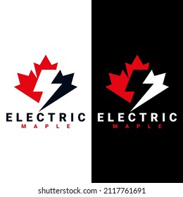 vector de diseño de logotipo eléctrico maple