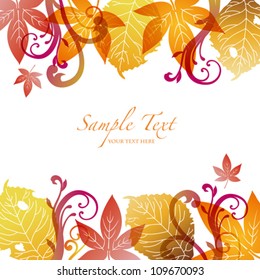 maple fallen leaves background