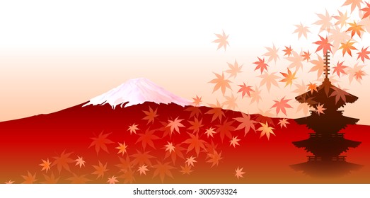 富士山 紅葉 のイラスト素材 画像 ベクター画像 Shutterstock